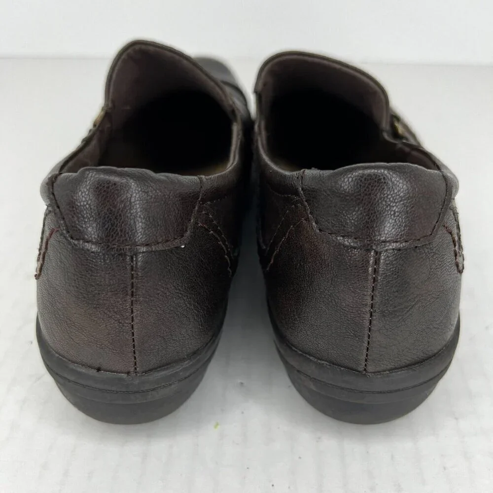 Earth Spirit Womens 25033100 Brown Gelron Cushion Leather Size 9.5 Slip-On Shoes